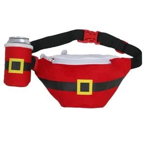 Tipsy Elves Santa Clause Belt Bag Fanny Pack with Drink Can Holder NWT